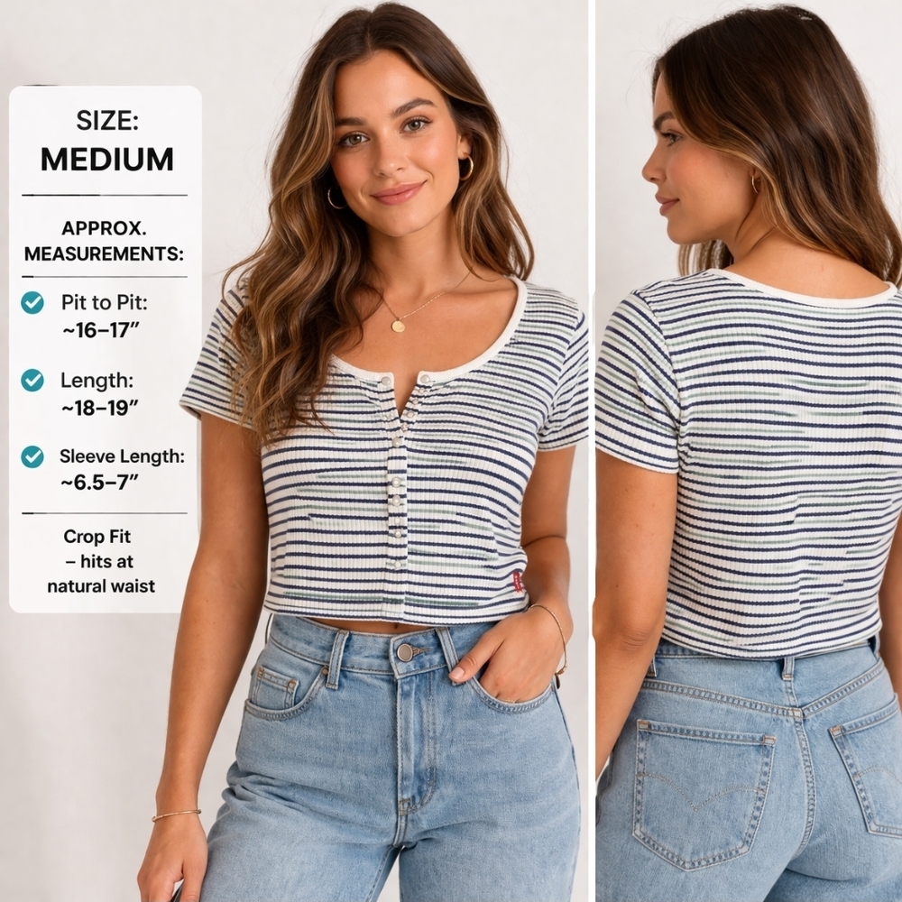Levi’s Striped Crop Tee
